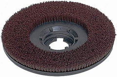Made in USA - 15" Diam Scrubbing Brush - 13" Machine, 1-1/2" Trim Length, Polypropylene - Exact Industrial Supply