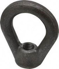 Made in USA - 2,700 Lb Capacity, M12x1.75 Thread, Carbon Steel Heavy Duty Lifting Eye Nut - Grade C-1030, 2.5" Long x 2-1/2" High, 1-1/4" Inside & 2" Outside Eye Diam, 7/8" Bell/Base Width - Exact Industrial Supply