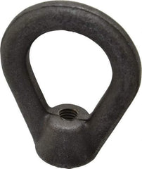 Made in USA - 2,700 Lb Capacity, M8x1.25 Thread, Carbon Steel Heavy Duty Lifting Eye Nut - Grade C-1030, 2.5" Long x 2-1/2" High, 1-1/4" Inside & 2" Outside Eye Diam, 7/8" Bell/Base Width - Exact Industrial Supply