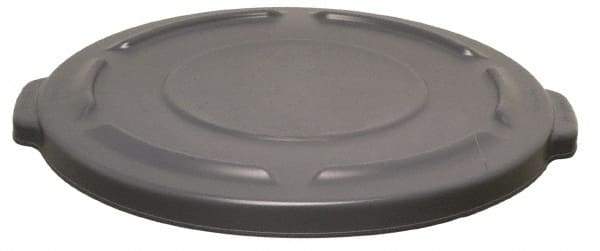 Rubbermaid - Round Lid for Use with 20 Gal Round Trash Cans - Gray, Plastic, For 2620 Brute Trash Cans - Exact Industrial Supply