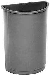 Rubbermaid - 21 Gal Beige Half-Round Trash Can - Polyethylene, 28" High x 21" Long x 11" Wide - Exact Industrial Supply