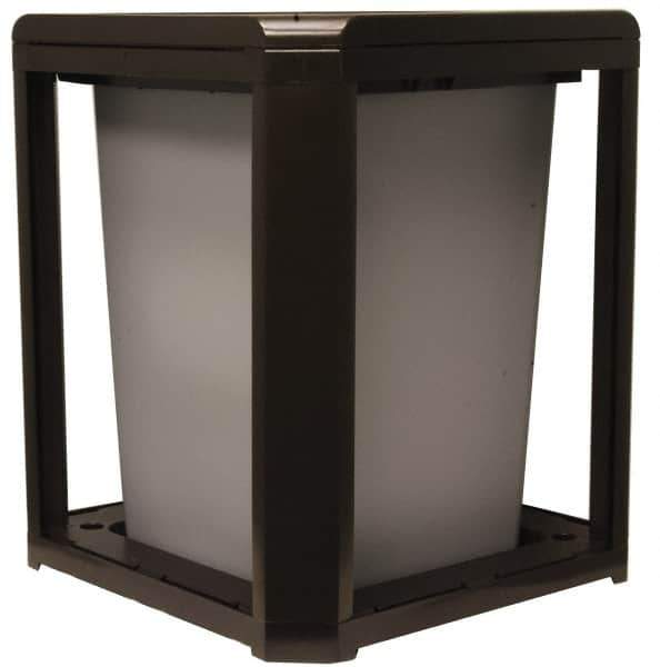 Rubbermaid - 35 Gal Brown Square Trash Can - Polycarbonate, 30-1/2" High x 26" Long x 26" Wide - Exact Industrial Supply