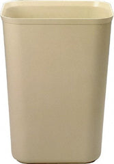 Rubbermaid - 40 Qt Beige Rectangle Trash Can - Fiberglass, 20" High x 15" Long x 11-1/4" Wide - Exact Industrial Supply