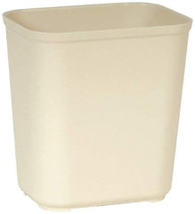 Rubbermaid - 28 Qt Gray Rectangle Trash Can - Fiberglass, 14" High x 16-1/2" Long x 9" Wide - Exact Industrial Supply