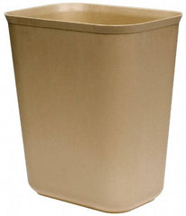 Rubbermaid - 7 Qt Beige Rectangle Trash Can - Fiberglass, 10-3/4" High x 6-3/8" Wide - Exact Industrial Supply