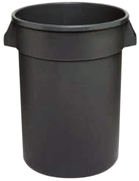 Continental - 44 Gal Gray Round Trash Can - Polyethylene - Exact Industrial Supply