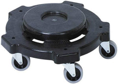 Continental - Round Polyethylene Twist-On Trash Can Dolly - Compatible with 20, 32, 44 & 55 Gal Containers, Compatible with Huskee 2000, 3200, 4444, 5500 - Exact Industrial Supply