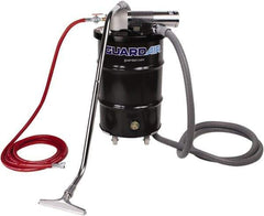 Guardair - 30 Gal Steel Tank, Air Powered Pneumatic Canister Wet/Dry Vacuum - 10 Peak hp, 20' Hose Fitting, Cartridge Filter, Accessories Included - Exact Industrial Supply