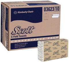 Scott - 1 Ply White C-Fold Paper Towels - 10-1/8" Wide - Exact Industrial Supply