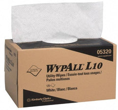 WypAll - Dry Shop Towel/Industrial Wipes - Pop-Up, 10-1/2" x 9" Sheet Size, White - Exact Industrial Supply