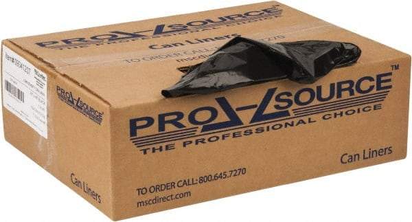 PRO-SOURCE - 1.25 mil Thick, Heavy-Duty Trash Bags - 43" Wide x 48" High, Black - Exact Industrial Supply