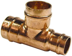 B&K Mueller - 3/4 x 3/4 x 1/2" Copper Pipe Tee - C x C x C, Presoldered - Exact Industrial Supply