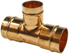 B&K Mueller - 1 x 1 x 3/4" Copper Pipe Tee - C x C x C, Presoldered - Exact Industrial Supply