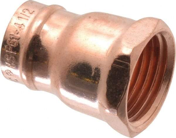 B&K Mueller - 1/2" Copper Pipe Female Adapter - C x F, Presoldered - Exact Industrial Supply