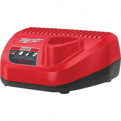 Milwaukee Tool - 12 Volt, 1 Battery Lithium-Ion Power Tool Charger - 1 hr (Lithium-Ion) & 30 min (Red Lithium) to Charge, AC Wall Outlet Power Source - Exact Industrial Supply