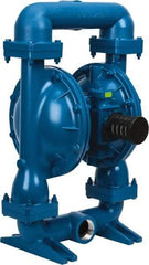 SandPIPER - 2" NPT, Metallic, Air Operated Diaphragm Pump - Santoprene Diaphragm, Aluminum Housing - Exact Industrial Supply