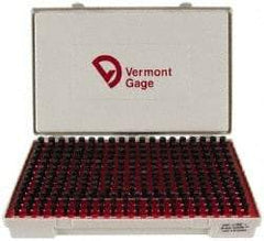 Vermont Gage - 250 Piece, 0.2515-0.5005 Inch Diameter Plug and Pin Gage Set - Plus 0.0002 Inch Tolerance, Class ZZ - Exact Industrial Supply