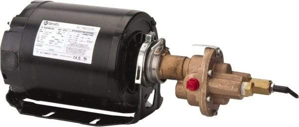 Pentair - 1/2 hp, 3/8 Port, -40 to 210°F Fluid Temp, Carbonator Gear Pump - Bronze, 3/8 Inlet Size, 4.25 GPM, NPT - Exact Industrial Supply