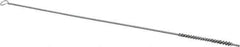 Schaefer Brush - 3" Long x 1/4" Diam Stainless Steel Long Handle Wire Tube Brush - Single Spiral, 15" OAL, 0.005" Wire Diam, 0.13" Shank Diam - Exact Industrial Supply