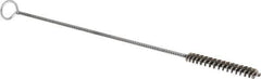 Schaefer Brush - 3" Long x 3/8" Diam Stainless Steel Long Handle Wire Tube Brush - Single Spiral, 27" OAL, 0.005" Wire Diam, 0.145" Shank Diam - Exact Industrial Supply