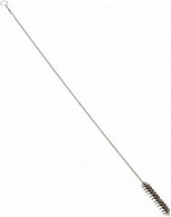 Schaefer Brush - 3" Long x 5/8" Diam Stainless Steel Long Handle Wire Tube Brush - Single Spiral, 27" OAL, 0.006" Wire Diam, 3/8" Shank Diam - Exact Industrial Supply