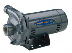 Berkeley - ODP Motor, 115/230 Volt, 1 Phase, 1-1/2 HP, Cast Iron Straight Pump - 1-1/4 Inch Inlet, 1 Inch Outlet, 118 Max Head psi, Noryl Impeller - Exact Industrial Supply
