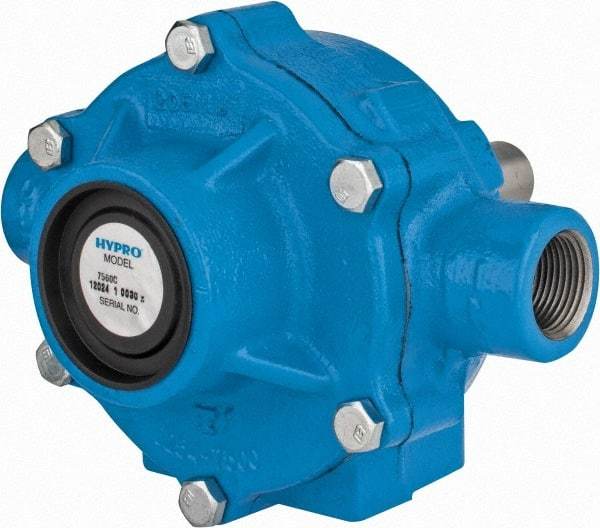 Pentair - 8-Roller Pump, Cast Iron Housing Material, Roller Spray Pump Only - 3/4 Inch Inlet Size, 3/4 Inch Outlet Size, 300 psi Max Working Pressure, 1000 Max RPM, Viton, Lip, 416 Stainless Steel, NPT - Exact Industrial Supply