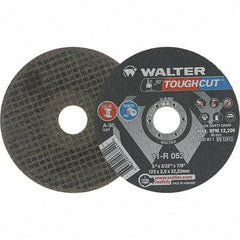 WALTER Surface Technologies - 5" Cutoff Wheel - 3/32" Thick, 7/8" Arbor, Use with Angle Grinders - Exact Industrial Supply