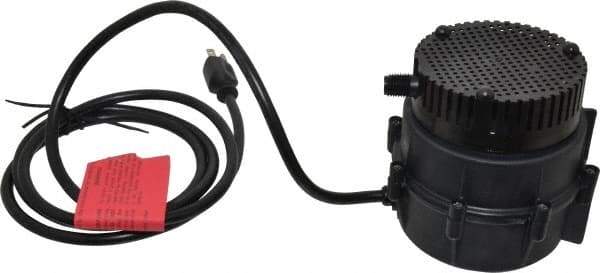 Little Giant Pumps - 1/50 HP, 4.4 psi, Nylon Miniature Submersible Pump - 1/4 Inch Outlet, 6 Ft. Long Power Cord, 1.1 Amp - Exact Industrial Supply