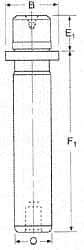 Dayton Lamina - 1" Diam x 4-3/16" Long Demountable Ball Bearing Guide Post - 5/16-18, 1-5/16" Collar OD, 1-3/16" Above Collar, Hardened Steel - Exact Industrial Supply