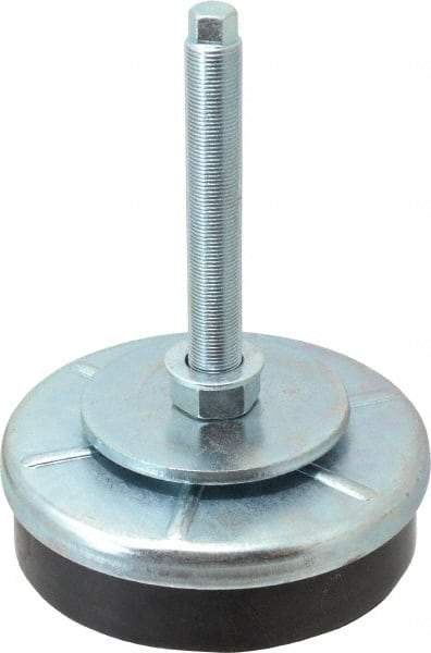Royal Products - M20 x 1.50 Bolt Thread, Stud Mount Leveling Pad & Mount - 11,000 Max Lb Capacity, 7-3/4" Base Diam - Exact Industrial Supply