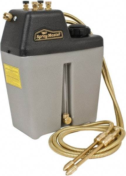 Trico - 2 Outlet, 1 Gal Tank Capacity, High Density Polyethylene Tank Mist Coolant System - 5' Coolant Line Length, 6" Hose Length - Exact Industrial Supply