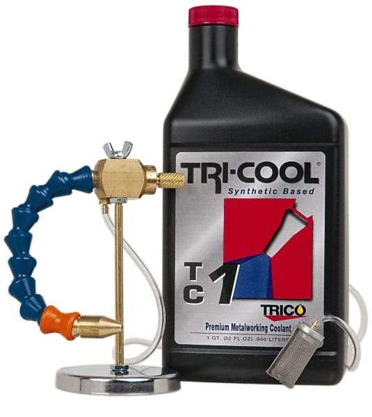 Trico - 1 Qt Tank Capacity, Tankless Mist Coolant Unit - 7' Coolant Line Length, 7" Hose Length - Exact Industrial Supply