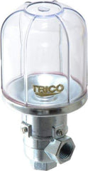 Trico - 1 Outlet, Plastic Bowl, 4 Ounce Constant-Level Oil Reservoir - 1/4 NPT Outlet, 2-5/16" Diam x 5-1/16" High - Exact Industrial Supply