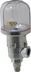 Trico - 1 Outlet, Plastic Bowl, 2 Ounce Constant-Level Oil Reservoir - 1/4 NPT Outlet, 1-15/16" Diam x 4-3/8" High - Exact Industrial Supply