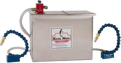Kool Mist - 3 Outlet, 3 Gal Tank Capacity, Stainless Steel Tank Mist Coolant System - 4' Coolant Line Length, 12" Hose Length, 5/16" Nozzle Diam - Exact Industrial Supply