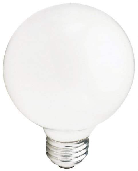 Philips - 40 Watt Incandescent Decorative Medium Screw Lamp - 2,700°K Color Temp, 415 Lumens, 120 Volts, Dimmable, G25, 2,000 hr Avg Life - Exact Industrial Supply