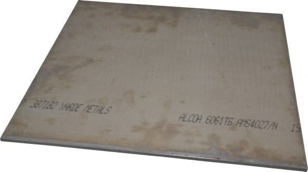 0.19 Inch Thick x 12 Inch Wide x 12 Inch Long, Aluminum Sheet Alloy 6061-T6