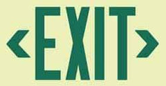 NMC - Exit, Plastic Exit Sign - 13" Wide x 7-1/2" High, Glow-in-the-Dark - Exact Industrial Supply