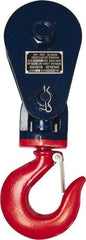 Value Collection - 17, 600 Lbs. Load Limit, Side Release Snatch Block - Single Sheave, 6 Inch Outside Diameter, Wire Rope, 5/8 Inch Diameter, Steel - Exact Industrial Supply