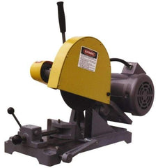 Kalamazoo - 10" Blade Diam, 5/8" Arbor Hole, Straight Chop & Cutoff Saw - 1 Phase, 3,450 RPM, 3 hp, 110/220 Volts, 1-1/2" in Solids at 90°, 2-1/2" in Pipe at 90° - Exact Industrial Supply