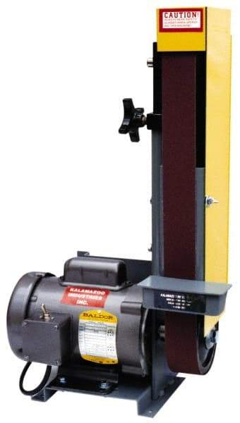 Kalamazoo - 48 Inch Long x 2 Inch Wide Horizontal and Vertical Belt Sanding Machine - 4,500 Ft./min Belt Speed, 1/2 Hp, Single Phase - Exact Industrial Supply
