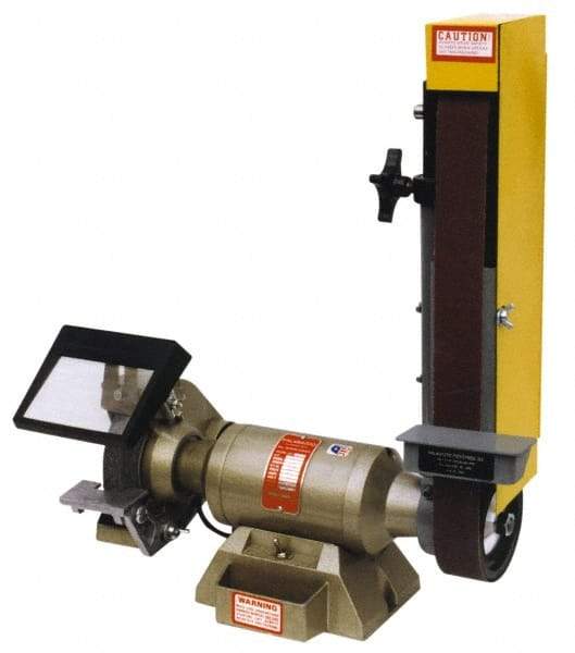 Kalamazoo - 48 Inch Long x 2 Inch Wide Belt, 7 Inch Diameter, Horizontal and Vertical Combination Sanding Machine - 3,450 Ft./min Belt Speed, 1/2 HP, Single Phase, 5/8" Arbor - Exact Industrial Supply