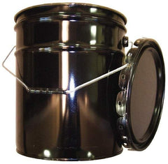 Made in USA - 5 Gallon Capacity, Crimped Lid, Drum Pail - Steel, UN 1H2/X70.8/S/01/USA/+AA1175 Listing - Exact Industrial Supply
