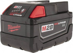 Milwaukee Tool - 28 Volt Lithium-Ion Power Tool Battery - 3 Ahr Capacity, 1 hr Charge Time, Series M28 - Exact Industrial Supply