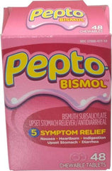 Medique - Pepto Bismol Tablets - Antacids & Stomach Relief - Exact Industrial Supply