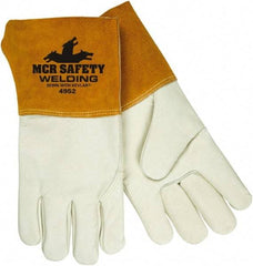 MCR Safety - Size L Unlined Cowhide Welding Glove - Wing Thumb, For MIG/TIG - Exact Industrial Supply