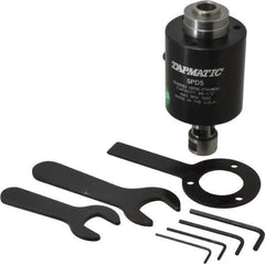 Tapmatic - Model SPD-5, No. 6 Min Tap Capacity, 1/2 Inch Max Mild Steel Tap Capacity, JT33 Mount Tapping Head - 22100 (J421), 22000 (J422) Compatible, Includes Tap Clamping Wrenches, for CNC and Manual Machines - Exact Industrial Supply