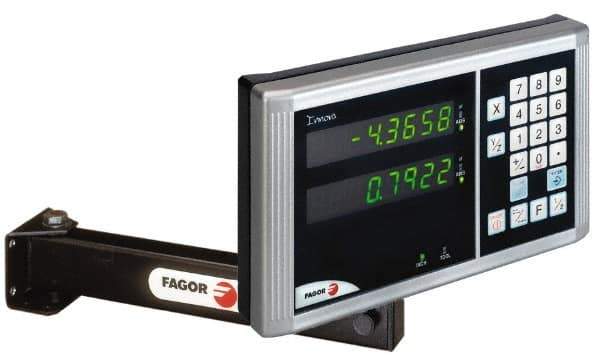 Fagor - 2 Axis, 10" X-Axis Travel, 60" Z-Axis Travel, Turning DRO System - 0.0002", 0.0005", 0.001" Resolution, 5µm Accuracy, LED Display - Exact Industrial Supply