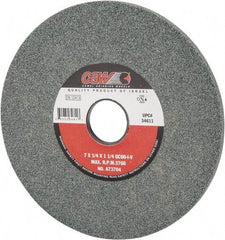 Camel Grinding Wheels - 7" Diam x 1-1/4" Hole x 1/4" Thick, I Hardness, 60 Grit Surface Grinding Wheel - Silicon Carbide, Type 1, Medium Grade, 3,760 Max RPM, Vitrified Bond, No Recess - Exact Industrial Supply